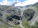 La moraine frontale du glacier de Corbassire